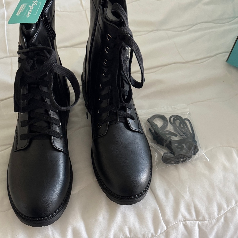 Vagabond Black Combat Boots